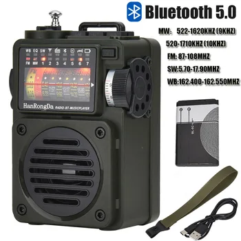 Портативный мультимедийный музыкальный плеер HRD-700, прием широковещательной передачи в полном диапазоне, поддержка Bluetooth, воспроизведение с карты TF