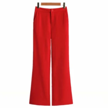 Высококачественные весенне-осенние узкие брюки-клеш, женские Корейские модные Офисные костюмные брюки, женские широкие брюки с высокой талией 2023