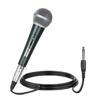 Профессиональный ручной проводной микрофон для микрофона Динамический микрофон для караоке Микрофон для живого вокала