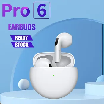 Air Pro 6 TWS Беспроводные Наушники с Микрофоном Fone Bluetooth Наушники Спортивные Наушники Pro6 J6 Гарнитура для Apple iPhone Xiaomi Huawei