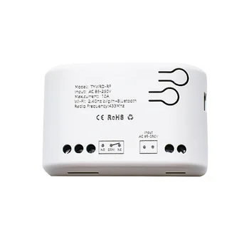 1CH 85-250 В 10A Tuya Smart Switch, Модуль Реле Автоматизации APP Remote Control, Беспроводной Wifi Переключатель Открытой Двери 433 МГц