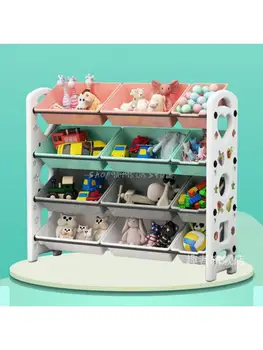 Стеллаж для хранения детских игрушек, многослойный шкаф для хранения детских книг большой емкости, классификационная полка для хранения детских книг