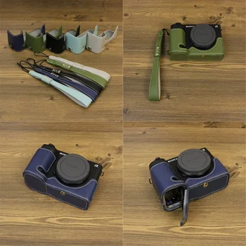 Половина корпуса камеры из искусственной кожи Чехол для Sony ZV-E1 zve1 Защитная нижняя крышка с ремешком для рук
