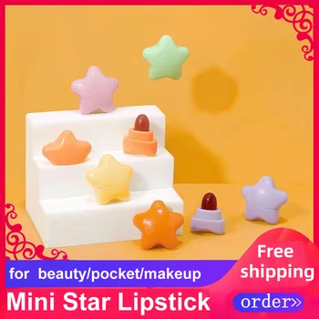 Бесплатная доставка, мини-Каваи, прекрасный подарок, губная помада Pocket Star, 6 цветов/штук/коробка Оптом для красоты и креативного макияжа