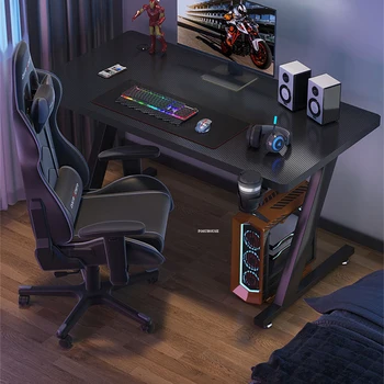 Простой искусственный настольный стол Mesa Gamer Офисная мебель Компьютерный стол Дизайн домашней спальни Одиночный стол для киберспортивных игр