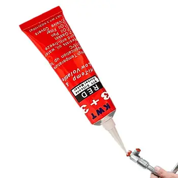 Высокотемпературный силиконовый герметик Красный Клей для уплотнения двигателя RTV 100 г Универсальный клей и герметик для прокладок двигателей, сцеплений, стекол
