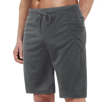 Мужские летние брюки-карго, однотонные шорты средней стирки с карманом на пуговицах, тренировочные шорты для мужчин