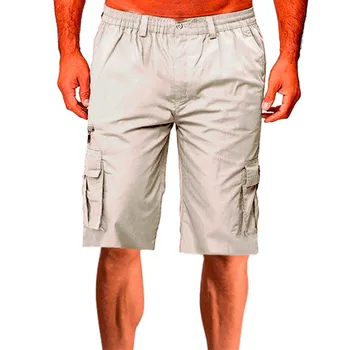 Мужские свободные шорты с несколькими карманами и прямыми штанинами, шорты-карго, шорты для фитнеса на открытом воздухе