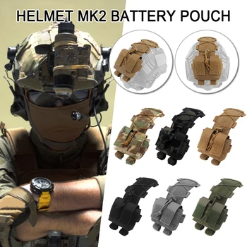 Чехол для аккумулятора шлема, портативный чехол для аккумулятора MK2, Износостойкие сумки для балансировки шлема, аксессуары для пейнтбола и страйкбола