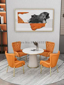 Легкая роскошная доска Nordic Rock, Сочетание стола для переговоров и стула Высокого класса, Ресторан Net Red, Кофейня с молочным чаем