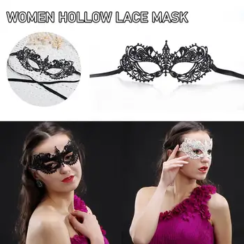 Женская Полая Кружевная маска на Хэллоуин, сексуальная Косплей-маска для выпускного вечера, Маскарадная маска для глаз, реквизит для костюмов для ночного клуба, маска для вечеринки королевы D4P9