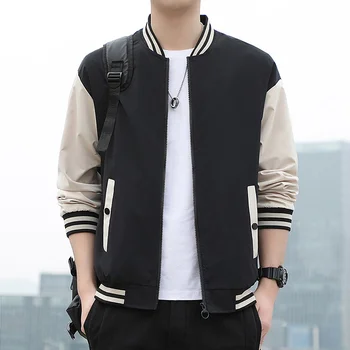 WORDKIND Весенне-осенняя мужская новая бейсбольная куртка со стоячим воротником в корейском стиле, повседневные куртки s, мужская приталенная куртка-бомбер