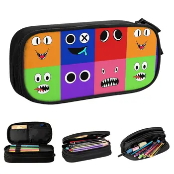 Пенал Rainbow Friends, новая сетка с изображением персонажей видеоигр, коробка для ручек, сумка для школьных принадлежностей большой емкости для девочек и мальчиков, подарок