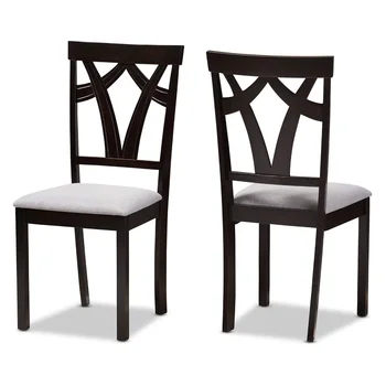 Бесплатная доставка по США, Обеденный Приставной стул с мягкой обивкой Sylvia-Комплект из 2 стульев размером 17,99x17,36x37,01 дюйма