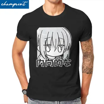 Мужские футболки Bocchi the Rock! Уникальная хлопчатобумажная футболка Manga, футболка с коротким рукавом, одежда с круглым вырезом, Летняя одежда