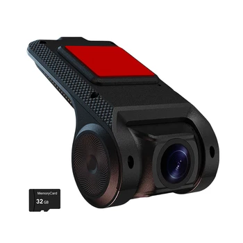 Автомобильный Видеорегистратор Dash Cam HD 720P Широкоугольная Видеорегистраторная Камера DVR ADAS Dashcam USB TF Карта 32G Авторегистратор для Android Мультимедийный Плеер