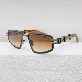 Солнцезащитные очки в квадратной оправе с двойным мостом из высококачественного ацетатного сплава BPS-139E с градиентными линзами, солнцезащитные очки для женщин и мужчин