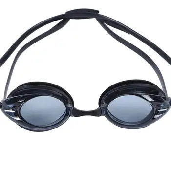 Очки для плавания с защитой от запотевания Для мужчин Женщин Очки для взрослых С Регулируемым ремешком Черное Золото