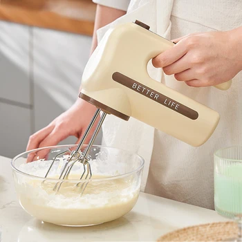 Беспроводной электрический миксер для приготовления пищи Портативная 5-скоростная Взбивалка для яиц Бытовой Пенообразователь для молока Миксер для выпечки теста торта крема Кухонные Инструменты
