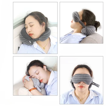Подушка-маска для глаз для путешествий, универсальная маска для глаз, подушка для шеи, маска для глаз, подушка для шеи, удобная и мягкая