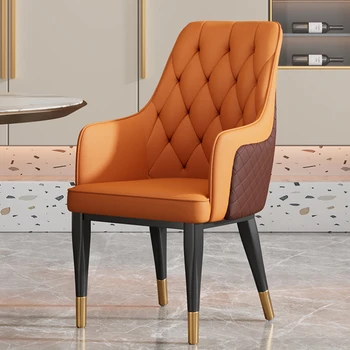 Роскошный обеденный стул Nordic с мягкой спинкой-мешком, табуретки для отдыха, кухонные стулья из искусственной кожи, современные модные обеденные стулья, мебель для столовой