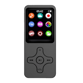Hi-Fi MP3-плеер, FM-радио, Bluetooth-совместимый Портативный Плеер 5.0 Walkman с Электронной книгой/Рекордером, Музыкальный плеер, Многофункциональный для Студентов