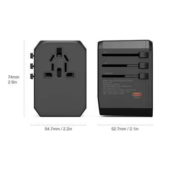 Международный Штекер Адаптера PD30W Быстрая Зарядка iPhone Нетбук Power Dual USB QC3.0 Универсальное Зарядное Устройство для Путешествий Настенное для США AU EU UK