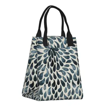 Большая модная сумка для покупок Petal с ручками, многоразовая хозяйственная сумка из прочной винтажной хлопчатобумажной ткани
