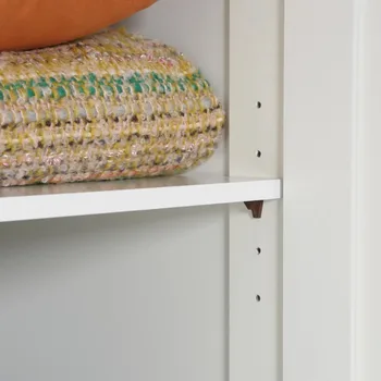 Высокий двухдверный шкаф для хранения Sauder Select, кухонный шкаф с белой отделкой