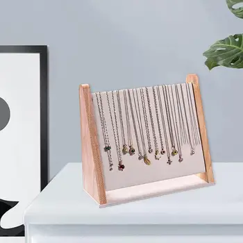 Подставка для ювелирных изделий для ожерелья, Устойчивая Витрина для подвесных ожерелий для девочек, Домашний Бежевый