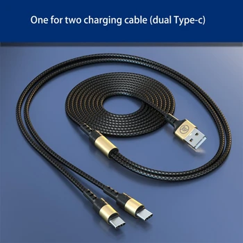 Два в одном 120/200 см Двойной кабель для зарядки Type C Кабель для быстрой зарядки телефона