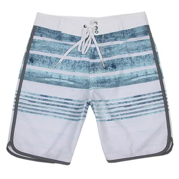 Мужские быстросохнущие пляжные брюки-стрейч, 3D водонепроницаемые шорты для серфинга, полосатые спортивные повседневные брюки для рыбалки на лодке за пять центов.