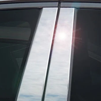 8шт Хромированных стоек автомобильных дверей, окон, накладок, наклеек для Toyota RAV4 XA40 2013 2014 2015 2016 2017 2018