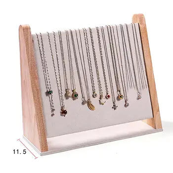 Подставка для ювелирных изделий для ожерелья, Устойчивая Витрина для подвесных ожерелий для девочек, Домашний Бежевый