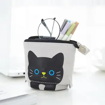 Креативная термоусадочная сумка для ручек Lovely Cat, держатель для ручек для студентов, многофункциональный держатель для ручек