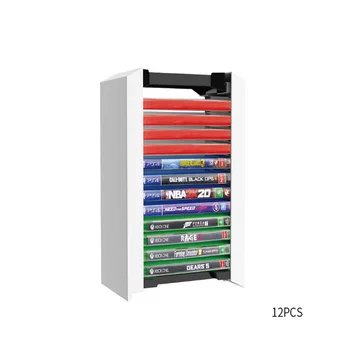Кронштейн для дисплея, прочный ABS, 36 игровых дисков, может хранить основной диск на 4 Игровых компакт-диска, Аксессуары для держателя компакт-дисков, Белый