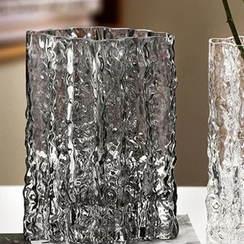 Маленькие Стеклянные вазы Скандинавского дизайна, Прозрачный Гидропонический дизайн, Декоративная Хрустальная ваза, Современный Домашний декор в богемном стиле
