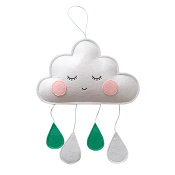 Милые Улыбающиеся облака Nordic Wind Baby Детская комната, детская комната, облако, капля дождя, Настенный декор, наклейки, переводные картинки, подарки