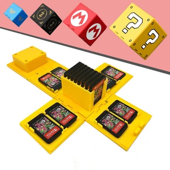 Квадратный футляр для хранения игровых карт для Switch, коробка для хранения игровых картриджей для NS Lite OLED, 16 слотов, Деформируемый складной чехол