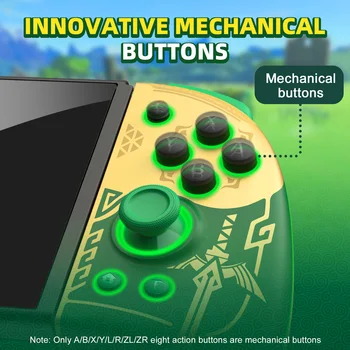 Новый золотисто-зеленый джойстик Neptune, механическая кнопка ALPS Stick, совместимый с Nintendo Swtich/OLED